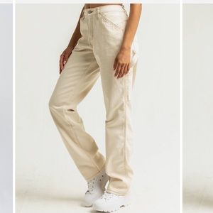 Dickies Women’s Relaxed Carpenter Pants - Natural Color- Size 25